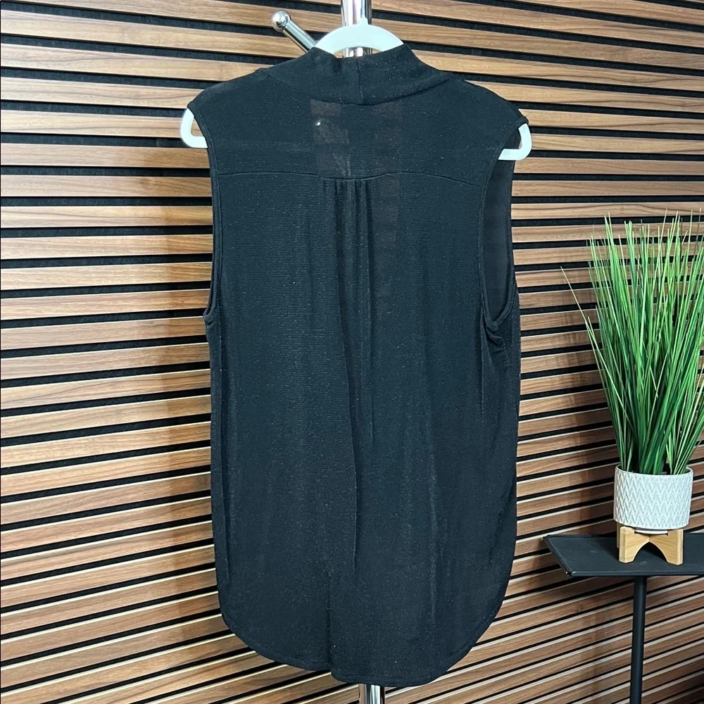 Bobeau Black Sleeveless Drape Blouse - - Medium - Picture 3 of 3